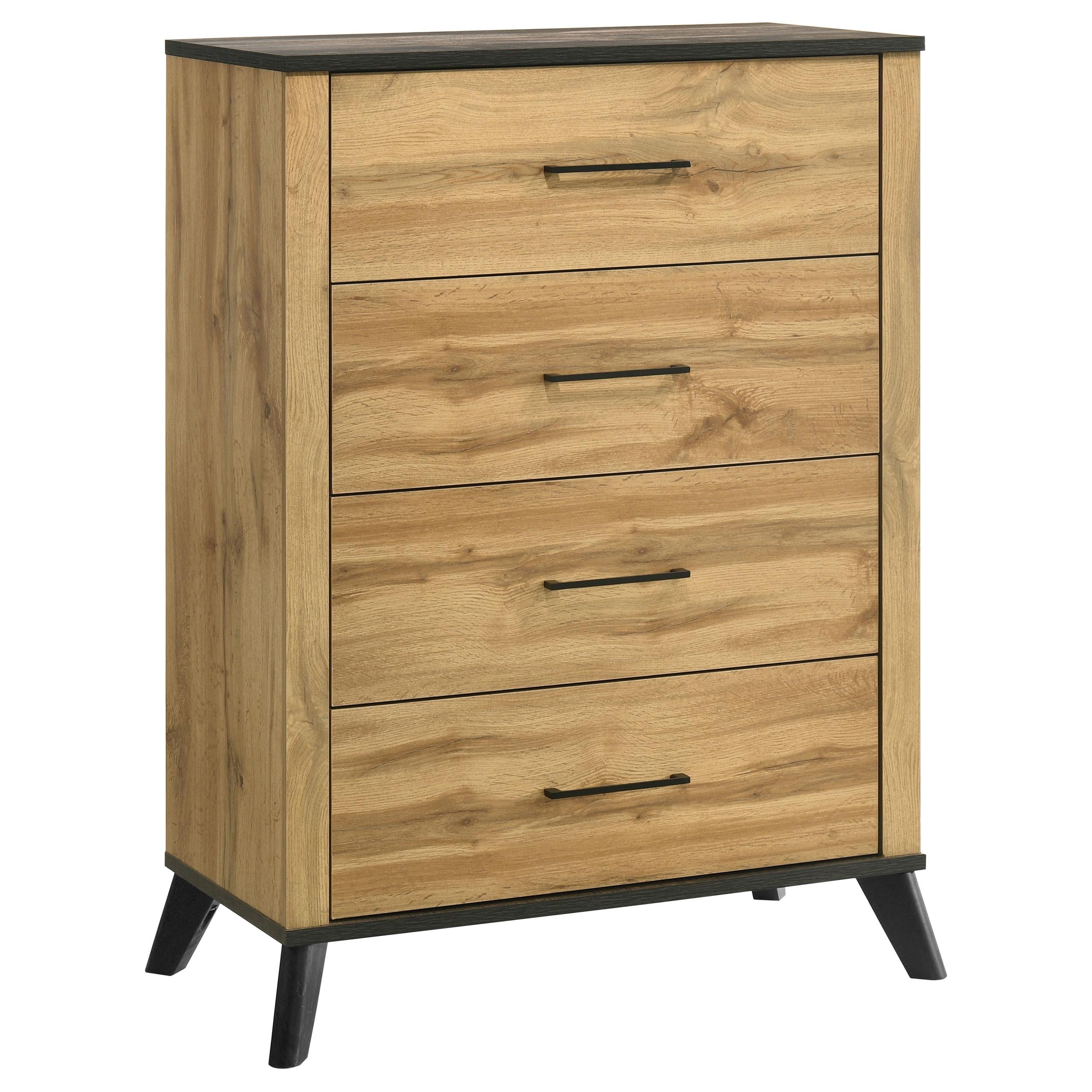 Coaster Furniture Kaywood 225005 4-Drawer Bedroom Chest of Drawers - Natural Pine IMAGE 1